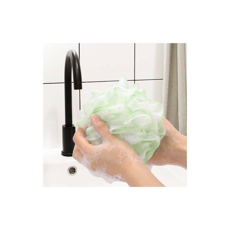Tbestmax Esponjas Baño Ducha Paquete Exfoliantes Corporales Unidad Colores Verde