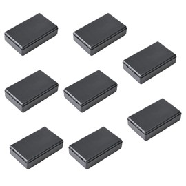 Heyiarbeit 8Pcs 2.28"x1.38"x 0.59" ABS Black Dustproof Electronic Junction Box Enclosure Project Box Cord Protector For Electronic Projects
