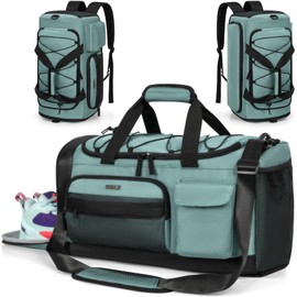 Gym Bag Backpack for Men and Women,35L Sports Duffle Bag with Shoes Laptop Compartment, Waterproof Travel Duffle Bag with Wet Pocket, Weekender Bag Carry On, Workout Overnight Backpack