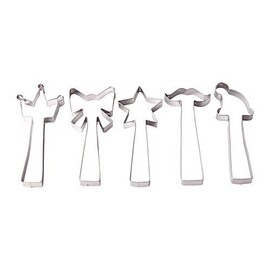 I K E A Vinterkul Dishwasher Safe Cookie Cutters XL Cookie Cutters Set of 5 Stainless Steel 16 cm Long