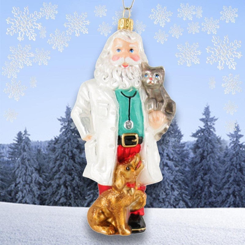 440s Christmas Tree Hanger Vet Santa