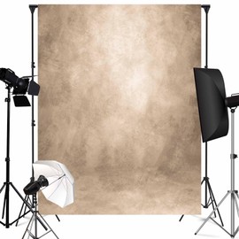 Abstract Beige 5x7 FT Backdrop Vintage Portrait Photography Photo Backdrop Booth Background Adult Child Travel Family Backdrops for Photoshoot Newborns Parties Decor,Pocket on Top