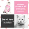 GOZINA Cat Recovery Suit, Anti-licking Cat Surgery Recovery Suit, High