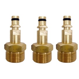 3Pcs Gold M22 Adapter High Pressure Washer Hose Adapter Pressure Pipe Quick Connector Converter Fitting for K Series Pressure Washer Replacement Parts and Accessories