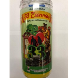33 Essences (33 Esencias) 14 Day Prepared Scented Candle in Glass