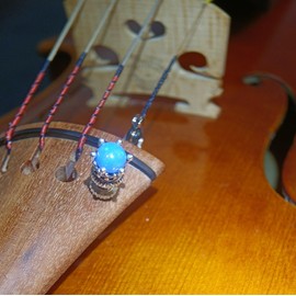 Violin Fine Tuners Metal Violin String Violin Fine Tuner Screw Adjuster Musical Accessories for 1/2 Violins, Resin Rose (07 Blue Opal)