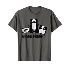 Never Forget Vintage Retro Cassette Tape 90's 80's Gift Tee T-Shirt