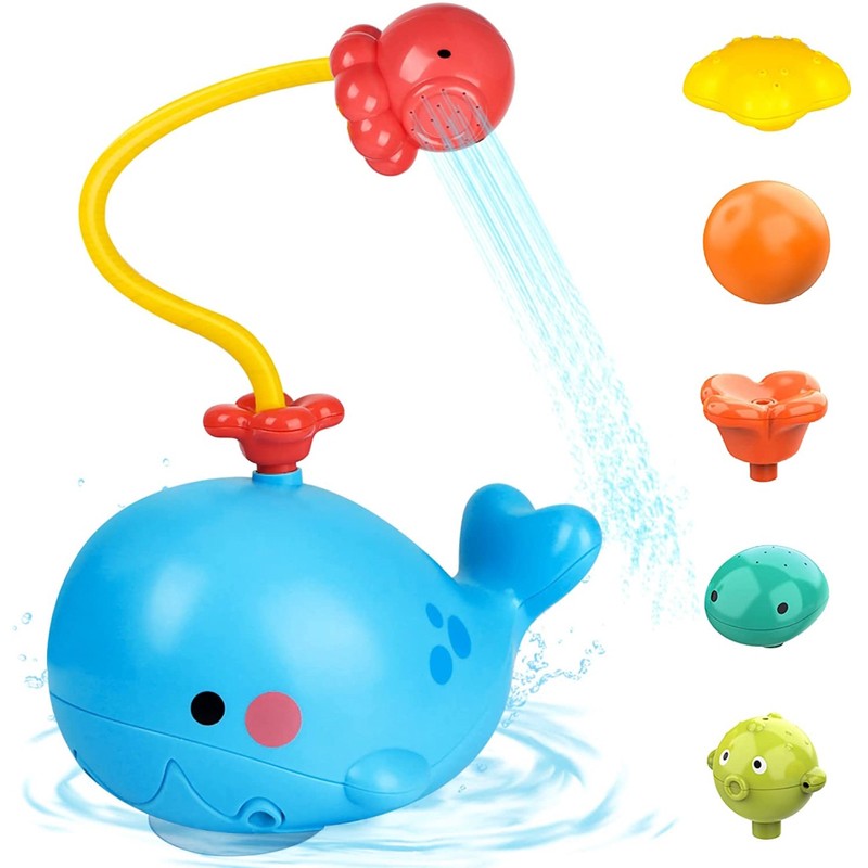 Baby Bath Toy Spray Whale Electric Infant Water Pump Swimming