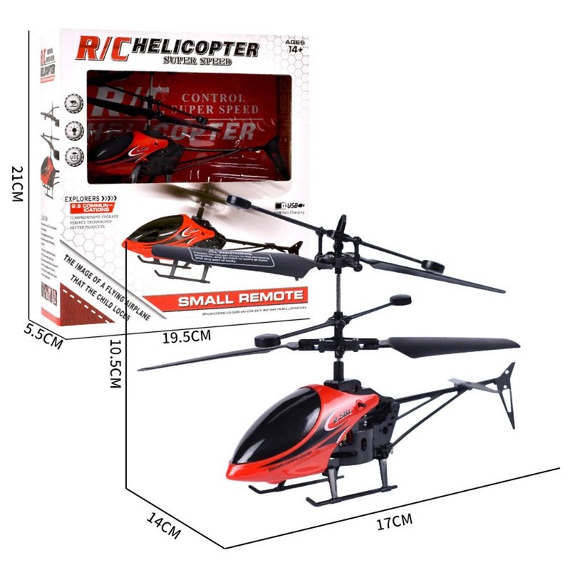 Remote Control Helicopter with Lights 2 Channel USB Charging Mini