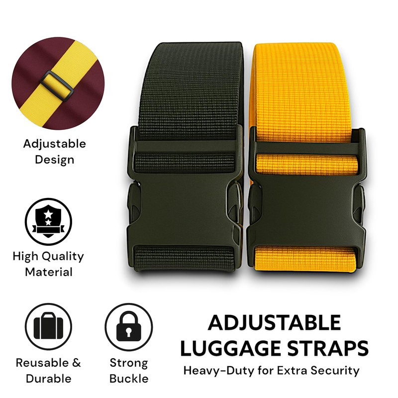 Travel Essentials Kit (9 Items): 1 Digital Luggage Scale, 4