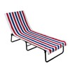 DII Stripe Beach Lounge Chair Towel with Fitted Top Pocket,
