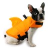 GabeFish Shark Life Jackets for Dogs, Blue, Orange, Swimwear for