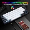 LICAEVEY Mini RGB Keyboard, LED Backlight Mechanical Feeling Wired Gaming