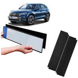 2 Pairs (4pcs) 20.5"x4.3" License Plate Holders Self Adhesive Frameless Weatherproof Resin Synthetic, Fit All Car Licenses