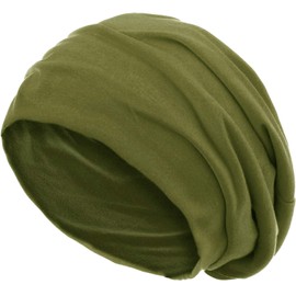 style3 Slouch Beanie made of breathable, fine and light jersey Unisex Beanie Bonnet Bini One size - olive