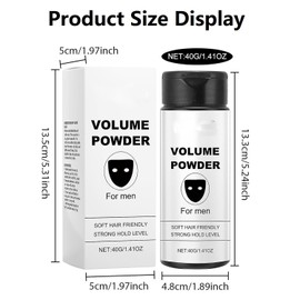 Texture Powder for Men, Hair Styling Powder for Men, Volume Powder Hair for Men, Styling Powder Matt, Based Texture Powder, Easy to Apply, Long-Lasting Hold, Create Natural Look