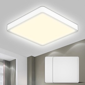 LQWELL® Ceiling Light LED Ceiling Light, IP44 Waterproof Bathroom Lamp Square Flat 18 W 4000 K 1600 LM Modern Simple Lamp Thin for Living Room Bathroom Bedroom Kitchen Hallway Basement Office 220 x 24