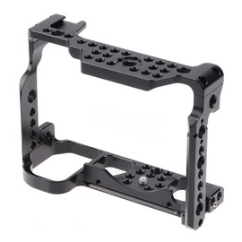 FOTGA Camera Cage Video Film Making Stabiliser Rig Aluminium Alloy with Cold Shoe Shoe and 1/4 Inch 3/8 Inch Screws for Canon EOS R5 R6