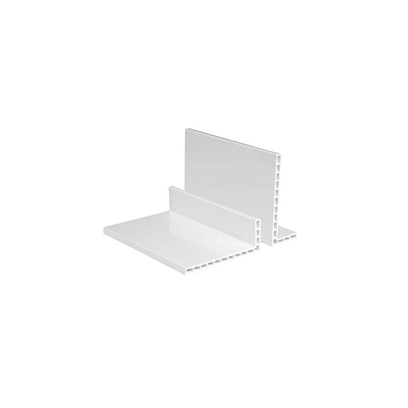 HEXIM Hollow Chamber Angle Strips White - PVC Plastic Angle