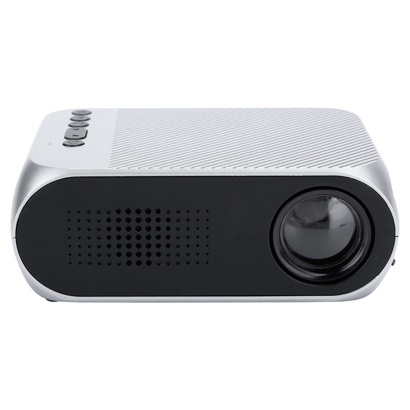Mini Projector Silver Micro Portable 1080P LED Multi Function for