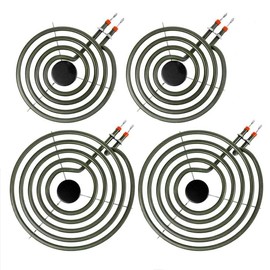 MP22YA Electric Range Burner Element,Pack of 4, MP21YA 8-Inchx 2 + MP15YA 6-Inch x2,ldeal for Kenmore/Whirlpool/Frigidaire/Maytag Stoves