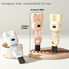 3 PCS 4 in 1 Cup lid Cleaning Brush, Cup Cleaner Brush，Multifunctional Bottle Brush, Crevice Cleaning Brush, Kitchen Crevice Cleaning