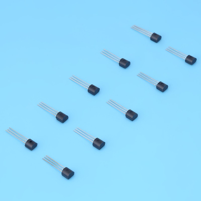 Akozon BC547 200pcs 10 Values NPN PNP Transistor Assortment Set