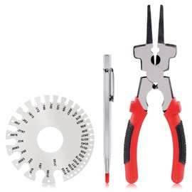 Mardatt 8" 6 Function MIG Welding Pliers, Dual-Sided Gage Standard Metal Gauge Measurement and Tungsten Carbide Scriber for Metal Sheet (3 Pack)