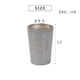 Takeda Corporation CFTB-460GRY [Thermal Insulation/Cold Insulation/Vacuum Double Layer] Gray 8.6 x 8.6 x 12 Convenience Store Coffee Tumbler Gray 16.2 fl oz (460 ml)