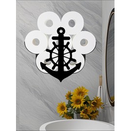 Anchor Toilet Tissue Holder,Animal Paper Holders,Decorative Metal Papers Holder,Funny Toilet Animal Storage for Bathrooms,Bathroom Paper Organizer for Extra 8 Rolls Wall Mounted Art Decor