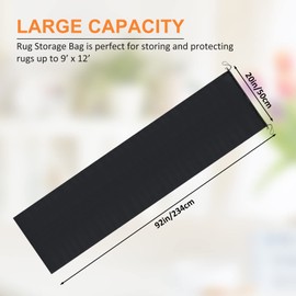 Jumbo Rug Storage Bag for Rugs up to 6 x 9 Ft, Protection for Rolled Rug 20 x 92 Inch, Large Nylon Drawstring Rug Storage Bag (1 Roll)