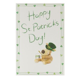 UK Greetings Boofle St Patrick's Day Card For Him/Her/Friend With Envelope - Cute Design, White