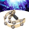 Double Row Hand Tambourine Metal Tambourine with Plating Bells Percussion