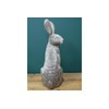 MAISONICA Large 36cm Silver Hare Bunny Rabbit Statue Figurine Ornament