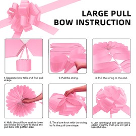 Big Car Bow Pink Color, 20 inch Round Shape Present Bows, Giant Bow for Car, Birthday Bow, Huge Car Bow, Car Bows, Big Pink Bow, Bow for Present, Christmas Bows for Cars, Wrapping Bows