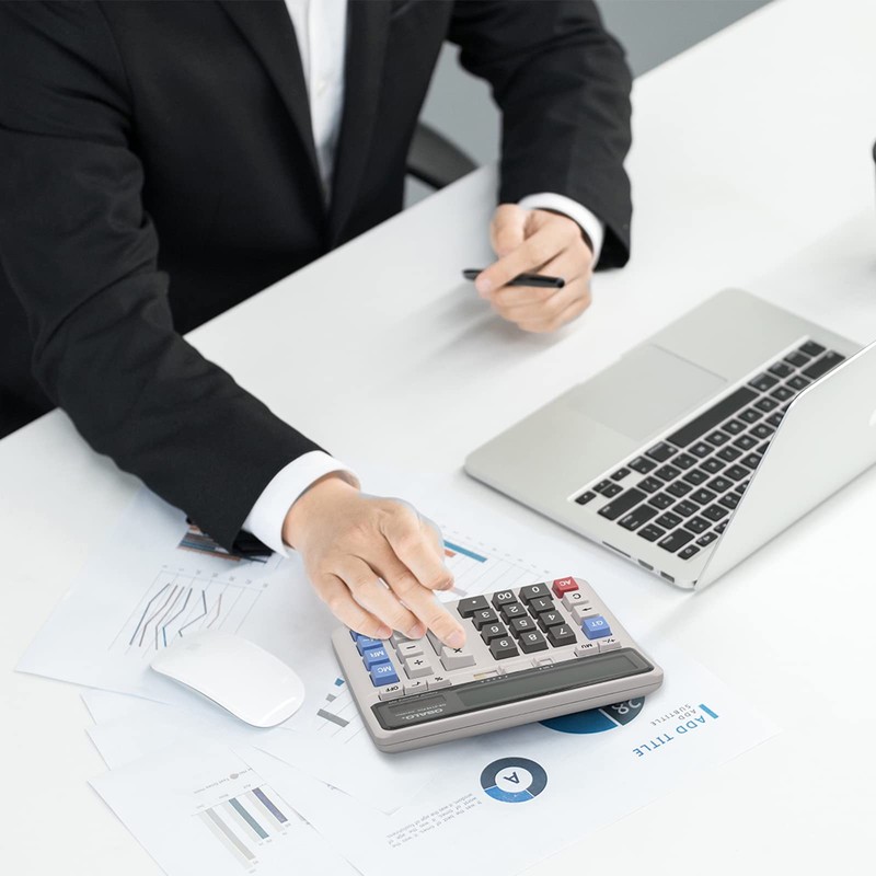 pendancy Desktop Calculator, Extra Large LCD Display Computer Button 12