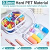 Qiyaz 20 Pcs Clear Hard Zipper Case Hard Shell Plastic