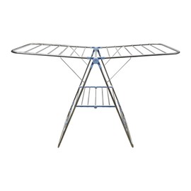 MH GLOBAL Coated Steel Collapsible Folding Clothes Drying Rack for Laundry Hanging