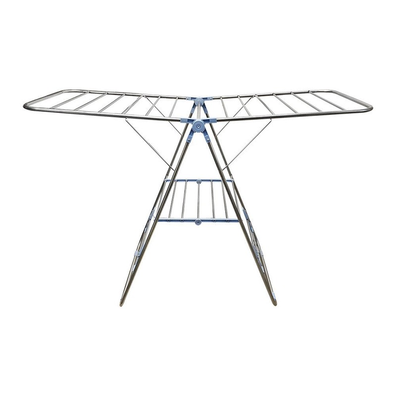 MH GLOBAL Coated Steel Collapsible Folding Clothes Drying Rack for