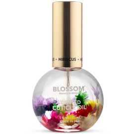 Blossom Cuticle Oil for Nails, Hydrating, Moisturizing, Scented Nail Oil Cuticle Care, Infused with Real Flowers, Made in USA, 0.5 fl. oz, Hibiscus