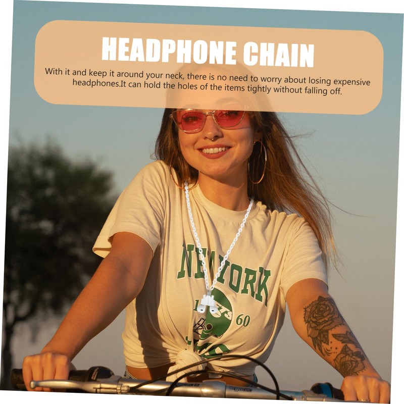 jojofuny Headphone Lost Chain Lightweight Magnetic Earphone Strap for Active