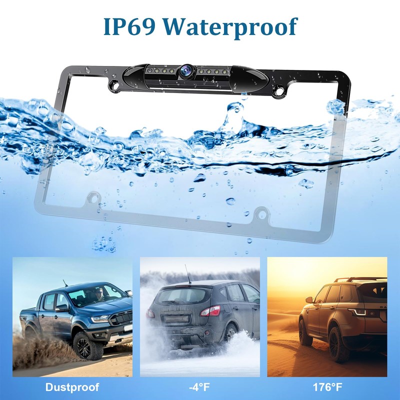 Backup Camera for Car 7 Inch HD 1080P Front Rear