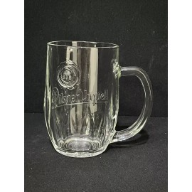 Pilsner Urquell Heavy Drinking Glass Tankard Beer Mug Stein 0.5L size 5.5" Tall
