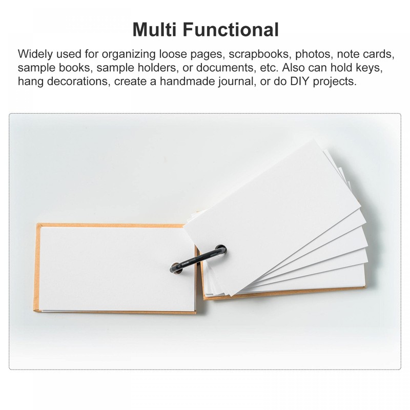 sourcing map Loose-Leaf Binder Rings, 30mm/ 1.2 inch Metal Book