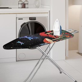 Urndoeng Ironing Board Cover,Ironing Mat,Mushroom Ironing Board Cover,Table Top Ironing Board Cover,Iron Covers for Ironing,Fasion Mushroom Print Large