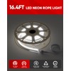Shine Decor 16.4FT LED Neon Rope Lights, Bright 6300K Cool