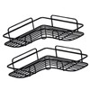 2PCS Corner Storage Rack Triangular Shower Organizer Shelf Wall Mount