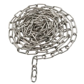 Adyoney 5/64inch(2mm) 4.4yd (4m) 304 Stainless Steel Chain Suspension Chain for Home Outdoor Camping, Hanging Billboard, Door Number, Lamp