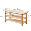 ACRO Storage Bench Wooden Shoe Bench Simple Style Wood Entryway