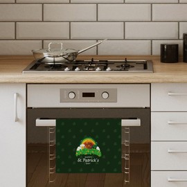 St Patricks Day Kitchen Towels, St Patricks Day Hand Towels for Bathroom, Irish St Patricks Day Home Decor, Pot of Gold St Patricks Day Decoration, St Patricks Day Gifts for Women Teens Kids, 16x24